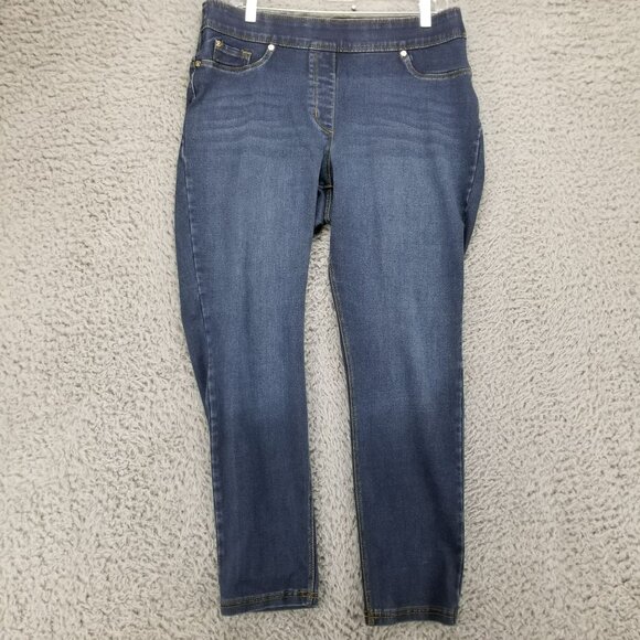 Nygard Jeans Womens Large Blue Skinny Ankle Stretch Luxe Denim - Picture 1 of 11